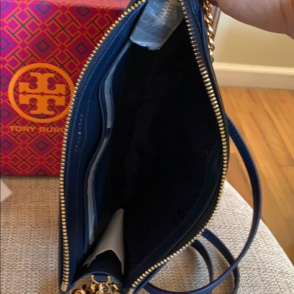 Tory Burch Carter Slim Crossbody Royal Navy - Picture 12 of 16